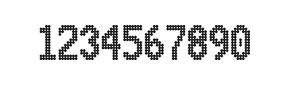 7×13数字点阵字体 ddN713BA0502