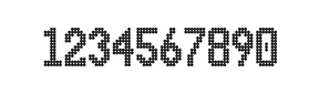 7×13数字点阵字体 ddN713BA0503