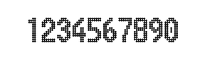 7×13数字点阵字体 ddN713BA0504