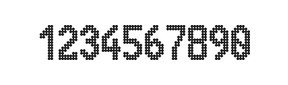 7×13数字点阵字体 ddN713BA0509