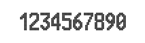 7×13数字点阵字体 ddN713BA0510