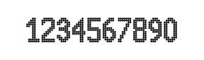 7×13数字点阵字体 ddN713BA0511