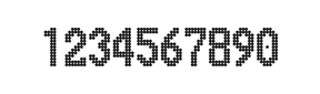 7×13数字点阵字体 ddN713BA0512