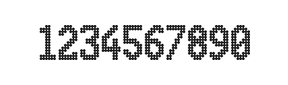 7×13数字点阵字体 ddN713BA0513
