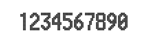 7×13数字点阵字体 ddN713BA0514