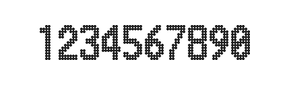 7×13数字点阵字体 ddN713BA0517