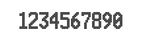 7×13数字点阵字体 ddN713BA0518