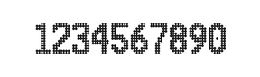 7×13数字点阵字体 ddN713BA0519