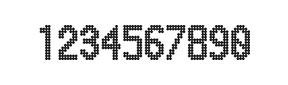 7×13数字点阵字体 ddN713BA0522