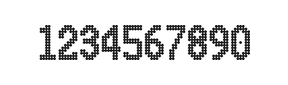7×13数字点阵字体 ddN713BA0525