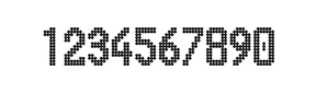 7×13数字点阵字体 ddN713BA0529