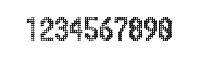 7×13数字点阵字体 ddN713BA0531