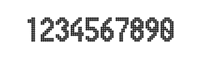 7×13数字点阵字体 ddN713BA0532