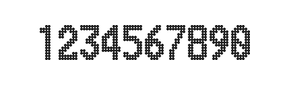 7×13数字点阵字体 ddN713BA0534