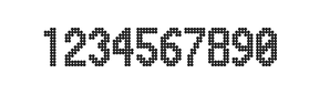 7×13数字点阵字体 ddN713BA0535