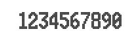 7×13数字点阵字体 ddN713BA0537