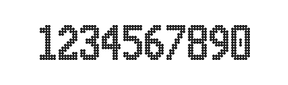 7×13数字点阵字体 ddN713BA0538