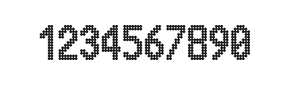 7×13数字点阵字体 ddN713BA0541