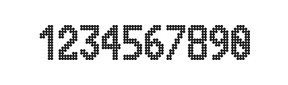 7×13数字点阵字体 ddN713BA0550