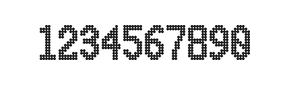 7×13数字点阵字体 ddN713BA0551