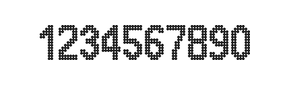 7×13数字点阵字体 ddN713BA0552