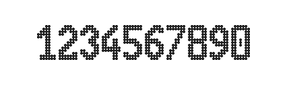 7×13数字点阵字体 ddN713BA0557