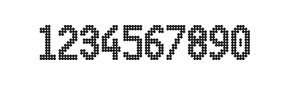 7×13数字点阵字体 ddN713BA0561