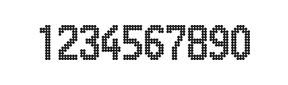 7×13数字点阵字体 ddN713BA0562