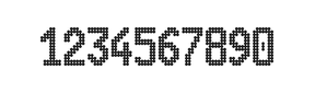 7×13数字点阵字体 ddN713BA0566