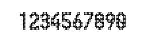 7×13数字点阵字体 ddN713BA0567