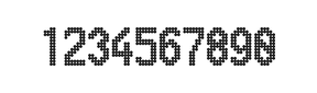 7×13数字点阵字体 ddN713BA0569
