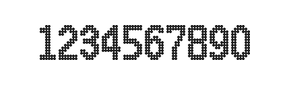 7×13数字点阵字体 ddN713BA0570