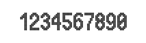 7×13数字点阵字体 ddN713BA0571