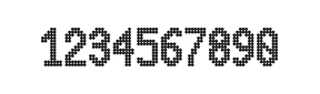 7×13数字点阵字体 ddN713BA0572