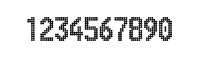 7×13数字点阵字体 ddN713BA0573