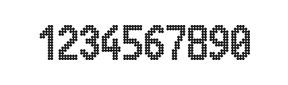 7×13数字点阵字体 ddN713BA0574