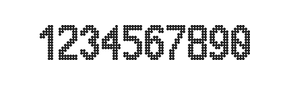 7×13数字点阵字体 ddN713BA0576