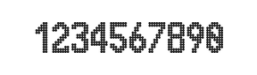 7×13数字点阵字体 ddN713BA0577