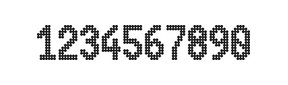 7×13数字点阵字体 ddN713BA0579