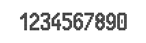 7×13数字点阵字体 ddN713BA0580