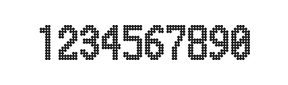 7×13数字点阵字体 ddN713BA0583