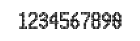 7×13数字点阵字体 ddN713BA0585