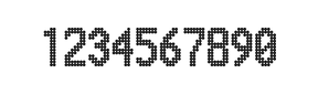 7×13数字点阵字体 ddN713BA0589