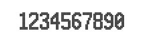 7×13数字点阵字体 ddN713BA0592