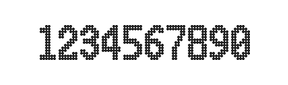 7×13数字点阵字体 ddN713BA0593
