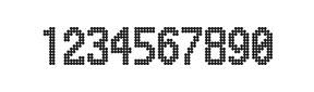 7×13数字点阵字体 ddN713BA0597