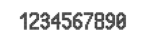 7×13数字点阵字体 ddN713BA0598