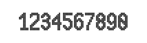 7×13数字点阵字体 ddN713BA0601