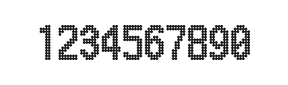 7×13数字点阵字体 ddN713BA0602