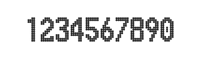 7×13数字点阵字体 ddN713BA0606